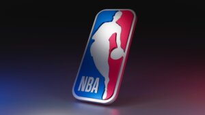 Nba.,National,Basketball,Association,Logo,On,Dark,Background.,3d,Render