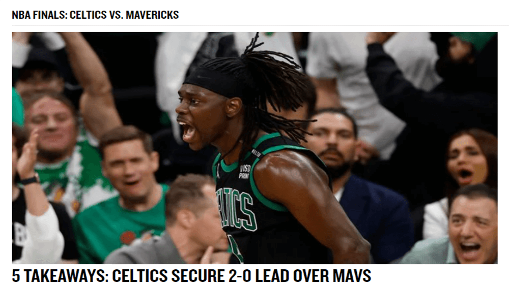 Mavericks Celtics (Gara 3) sito ufficiale NBA
