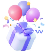 A,Coupon,With,Gifts,,Balloons,With,Interest,And,Confetti,For