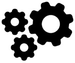 Wheel,Icon,Vector,Illustration.,Three,Gear,On,Isolated,Background.,Cogwheel